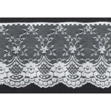 4 Inch Flat Lace, White (125 YARDS FULL SPOOL) MADE IN USA